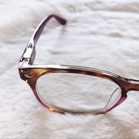 Lexi Purple & Brown Round Rim Reader Glasses - Picture 9 of 11